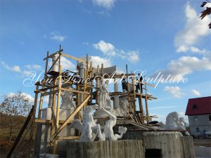 Ourdoor Large Marble Outdoor Water Fountains Fontana di Trevi Fountain