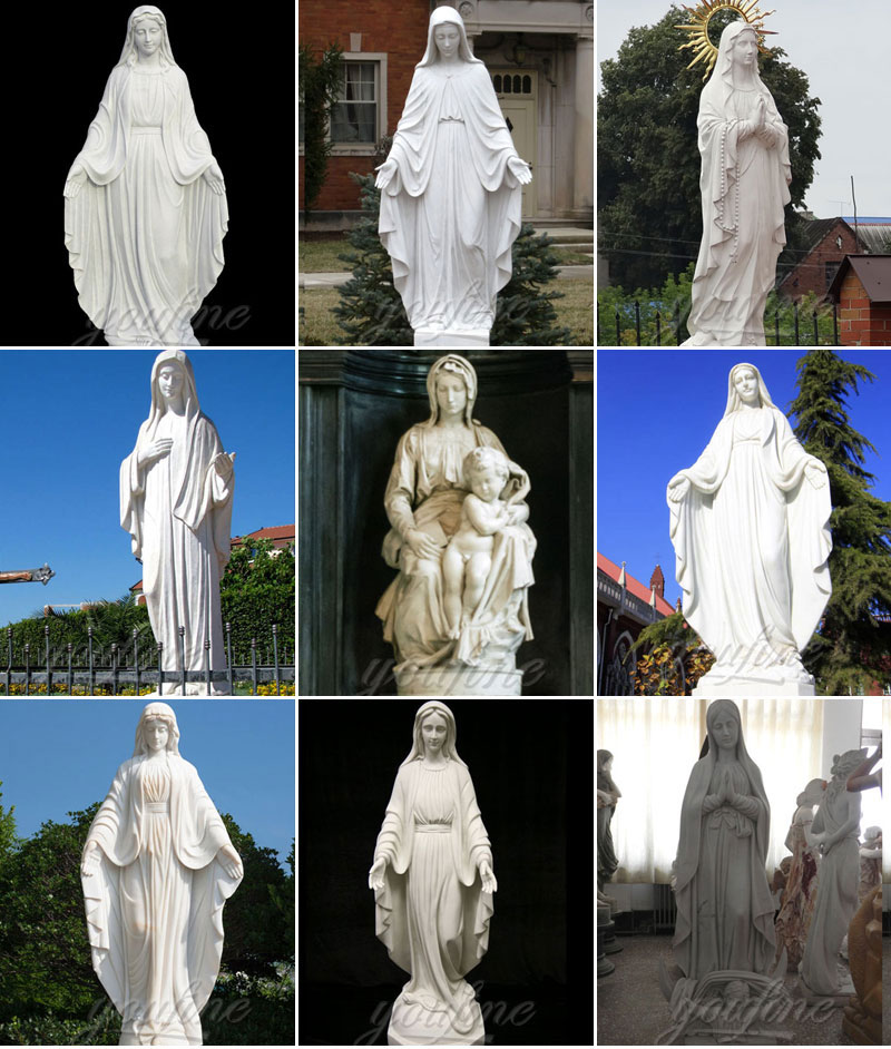 Virgin Mary Marble Statues