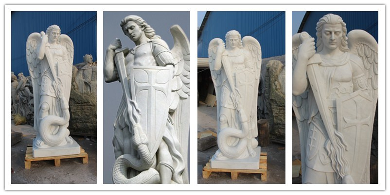 Famous High Quality Carved Marble Arcangel Statue