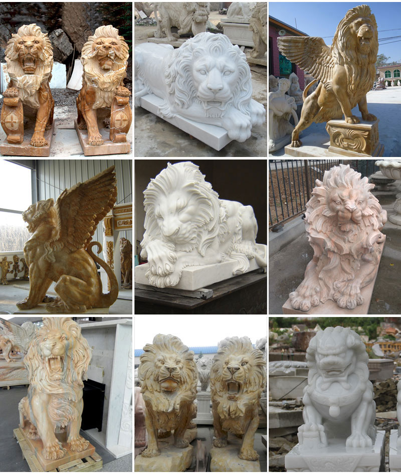 marble lion staue