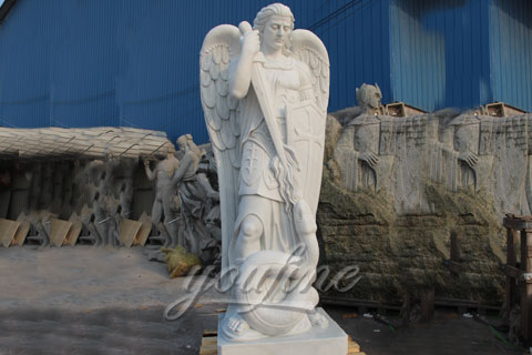 Famous High Quality Carved Marble Arcangel Statue