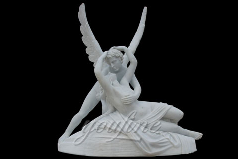 Hand Carved Marble Cupid Angel sculpture