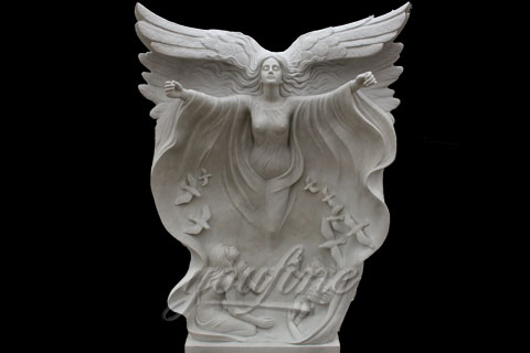 High Quality White Marble Angel Girl Statues