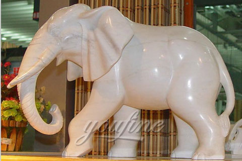 Hot sale natural marble polishing elephant statues