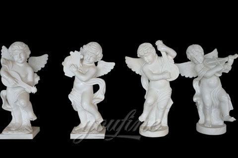 Natural Garden White Stone Little Angel Boys