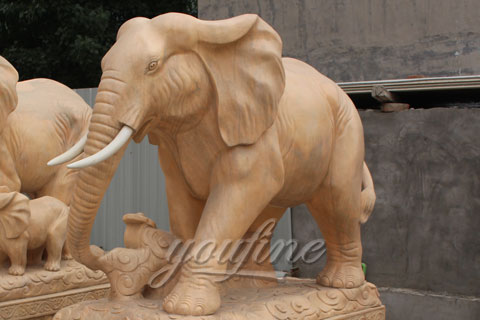 Outdoor Garden Stone Life size Elephant Statues