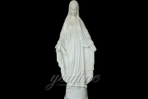 Saint respected White Marble Stone Virgin Mary Statues