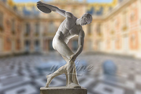 Marble Statue of The Discobolus for outdoor